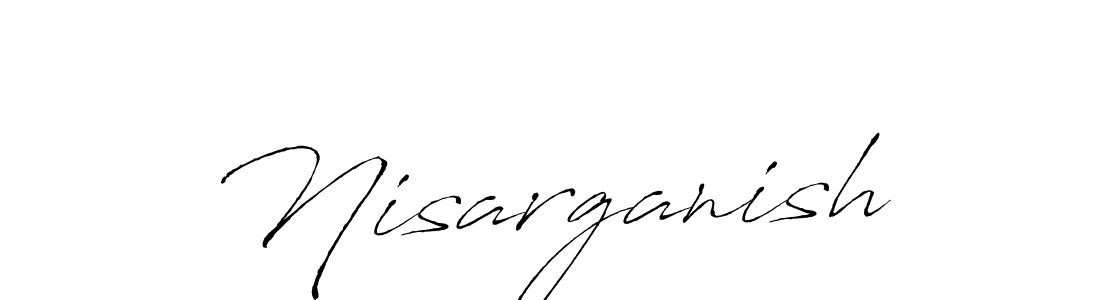 How to make Nisarganish signature? Antro_Vectra is a professional autograph style. Create handwritten signature for Nisarganish name. Nisarganish signature style 6 images and pictures png