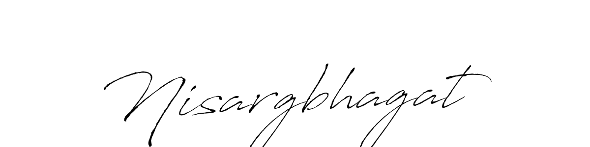 Make a beautiful signature design for name Nisargbhagat. With this signature (Antro_Vectra) style, you can create a handwritten signature for free. Nisargbhagat signature style 6 images and pictures png