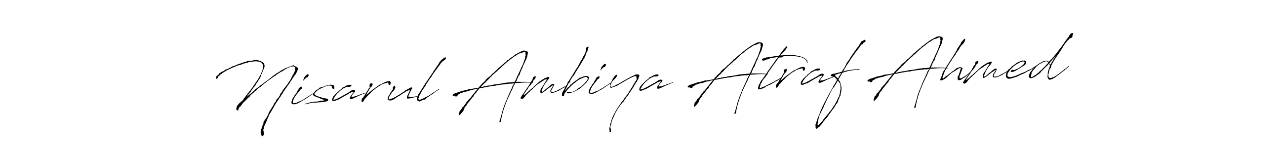 You can use this online signature creator to create a handwritten signature for the name Nisarul Ambiya Atraf Ahmed. This is the best online autograph maker. Nisarul Ambiya Atraf Ahmed signature style 6 images and pictures png