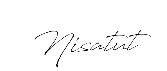 Use a signature maker to create a handwritten signature online. With this signature software, you can design (Antro_Vectra) your own signature for name Nisatut. Nisatut signature style 6 images and pictures png