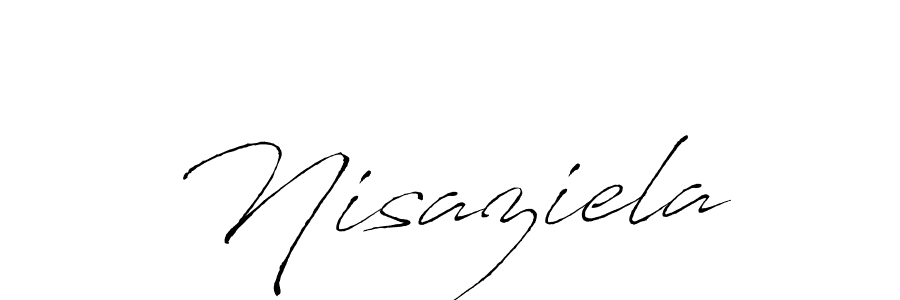 Make a beautiful signature design for name Nisaziela. With this signature (Antro_Vectra) style, you can create a handwritten signature for free. Nisaziela signature style 6 images and pictures png