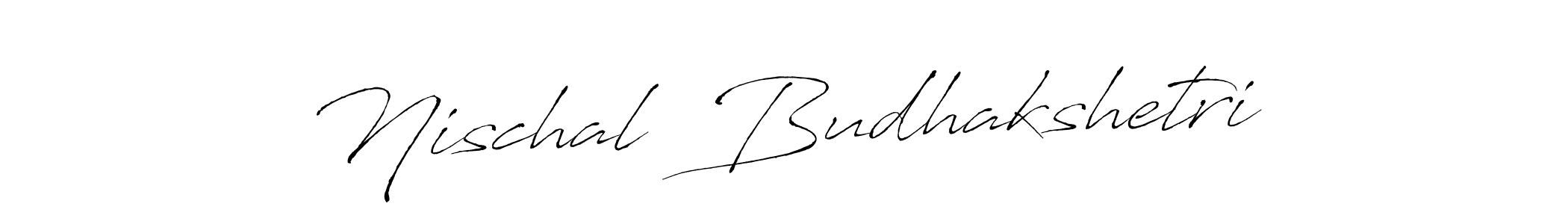Similarly Antro_Vectra is the best handwritten signature design. Signature creator online .You can use it as an online autograph creator for name Nischal  Budhakshetri. Nischal  Budhakshetri signature style 6 images and pictures png