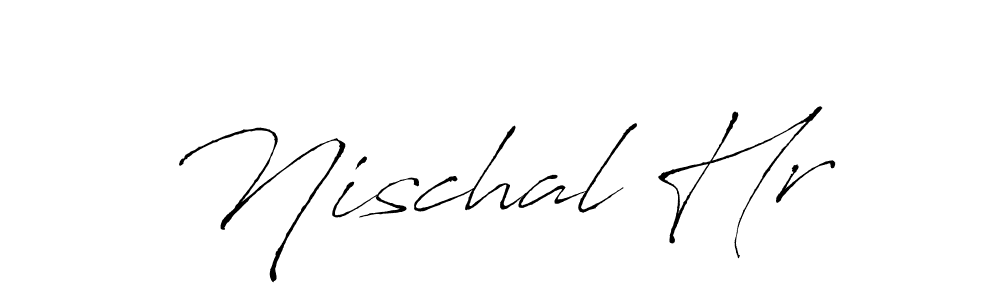 Nischal Hr stylish signature style. Best Handwritten Sign (Antro_Vectra) for my name. Handwritten Signature Collection Ideas for my name Nischal Hr. Nischal Hr signature style 6 images and pictures png