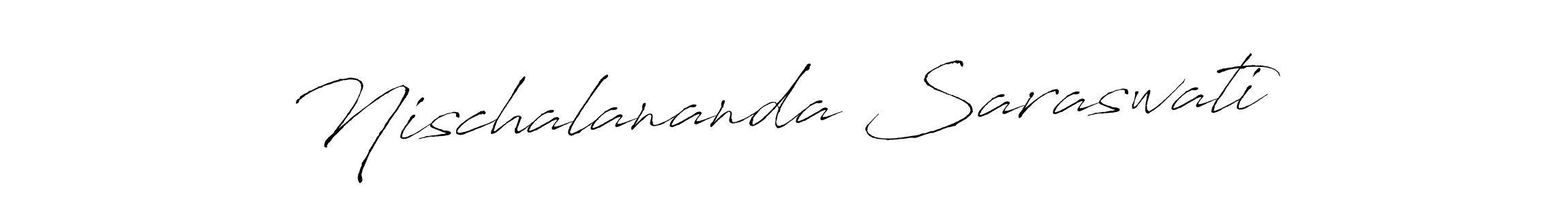 Design your own signature with our free online signature maker. With this signature software, you can create a handwritten (Antro_Vectra) signature for name Nischalananda Saraswati. Nischalananda Saraswati signature style 6 images and pictures png