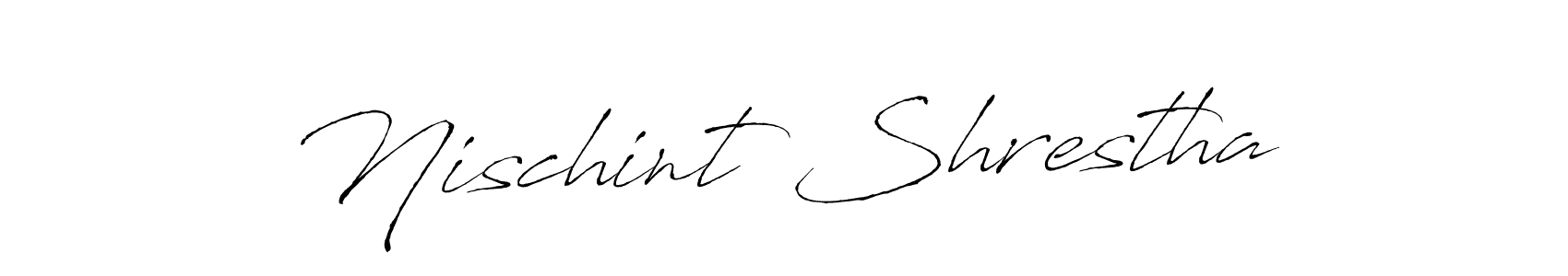 Nischint Shrestha stylish signature style. Best Handwritten Sign (Antro_Vectra) for my name. Handwritten Signature Collection Ideas for my name Nischint Shrestha. Nischint Shrestha signature style 6 images and pictures png