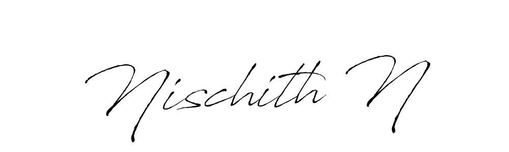 if you are searching for the best signature style for your name Nischith N. so please give up your signature search. here we have designed multiple signature styles  using Antro_Vectra. Nischith N signature style 6 images and pictures png