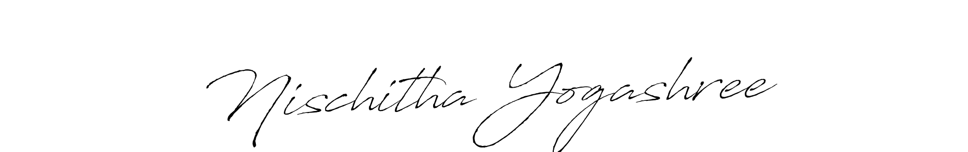 Create a beautiful signature design for name Nischitha Yogashree. With this signature (Antro_Vectra) fonts, you can make a handwritten signature for free. Nischitha Yogashree signature style 6 images and pictures png