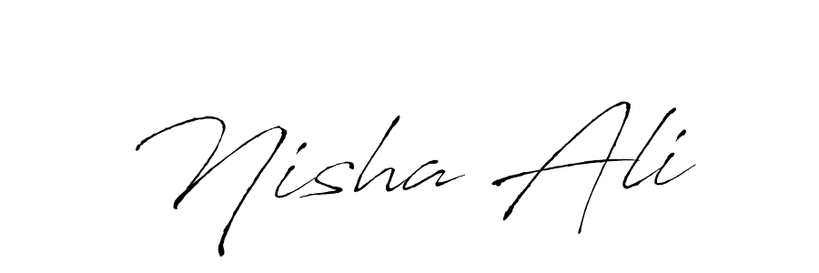 Design your own signature with our free online signature maker. With this signature software, you can create a handwritten (Antro_Vectra) signature for name Nisha Ali. Nisha Ali signature style 6 images and pictures png