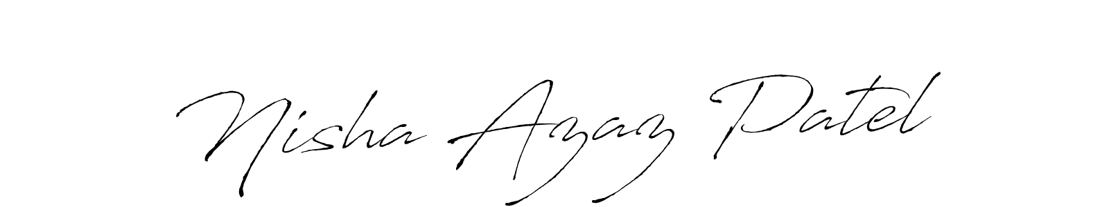 Antro_Vectra is a professional signature style that is perfect for those who want to add a touch of class to their signature. It is also a great choice for those who want to make their signature more unique. Get Nisha Azaz Patel name to fancy signature for free. Nisha Azaz Patel signature style 6 images and pictures png