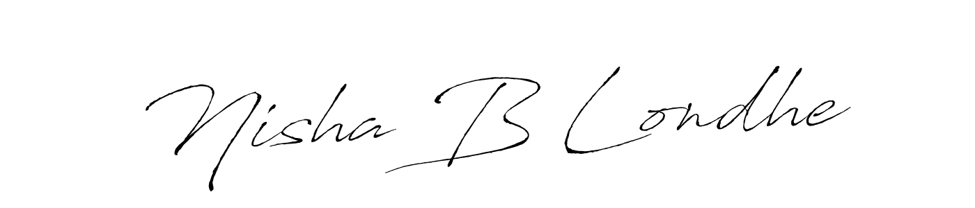 Nisha B Londhe stylish signature style. Best Handwritten Sign (Antro_Vectra) for my name. Handwritten Signature Collection Ideas for my name Nisha B Londhe. Nisha B Londhe signature style 6 images and pictures png