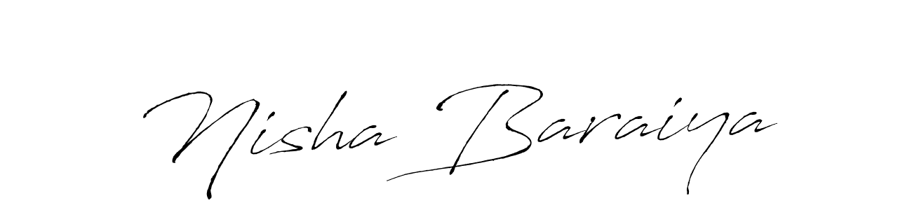 How to make Nisha Baraiya signature? Antro_Vectra is a professional autograph style. Create handwritten signature for Nisha Baraiya name. Nisha Baraiya signature style 6 images and pictures png