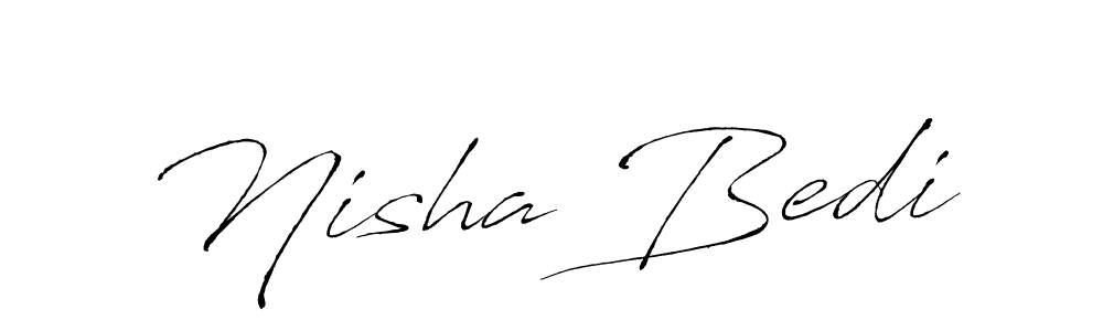 How to make Nisha Bedi signature? Antro_Vectra is a professional autograph style. Create handwritten signature for Nisha Bedi name. Nisha Bedi signature style 6 images and pictures png