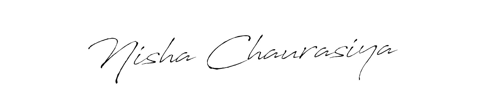 Create a beautiful signature design for name Nisha Chaurasiya. With this signature (Antro_Vectra) fonts, you can make a handwritten signature for free. Nisha Chaurasiya signature style 6 images and pictures png