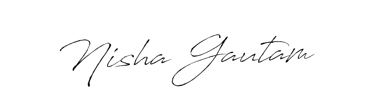 Make a beautiful signature design for name Nisha Gautam. Use this online signature maker to create a handwritten signature for free. Nisha Gautam signature style 6 images and pictures png