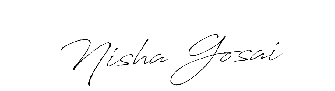 Antro_Vectra is a professional signature style that is perfect for those who want to add a touch of class to their signature. It is also a great choice for those who want to make their signature more unique. Get Nisha Gosai name to fancy signature for free. Nisha Gosai signature style 6 images and pictures png