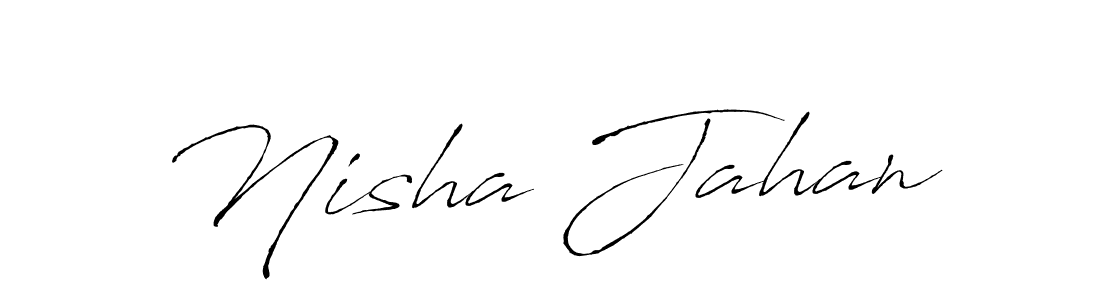 Create a beautiful signature design for name Nisha Jahan. With this signature (Antro_Vectra) fonts, you can make a handwritten signature for free. Nisha Jahan signature style 6 images and pictures png