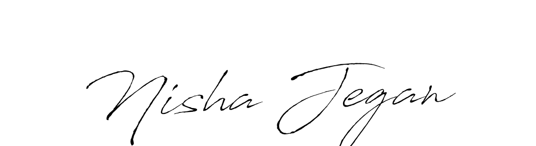 Make a beautiful signature design for name Nisha Jegan. With this signature (Antro_Vectra) style, you can create a handwritten signature for free. Nisha Jegan signature style 6 images and pictures png