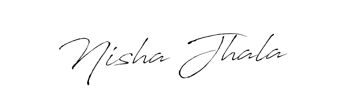 Make a beautiful signature design for name Nisha Jhala. With this signature (Antro_Vectra) style, you can create a handwritten signature for free. Nisha Jhala signature style 6 images and pictures png