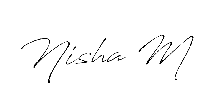 Design your own signature with our free online signature maker. With this signature software, you can create a handwritten (Antro_Vectra) signature for name Nisha M. Nisha M signature style 6 images and pictures png