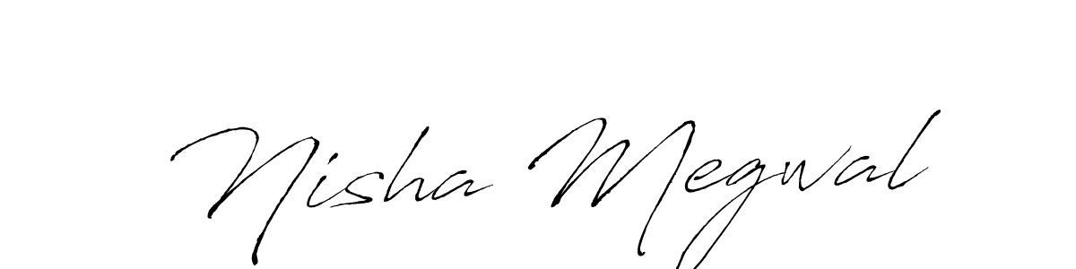 Use a signature maker to create a handwritten signature online. With this signature software, you can design (Antro_Vectra) your own signature for name Nisha Megwal. Nisha Megwal signature style 6 images and pictures png