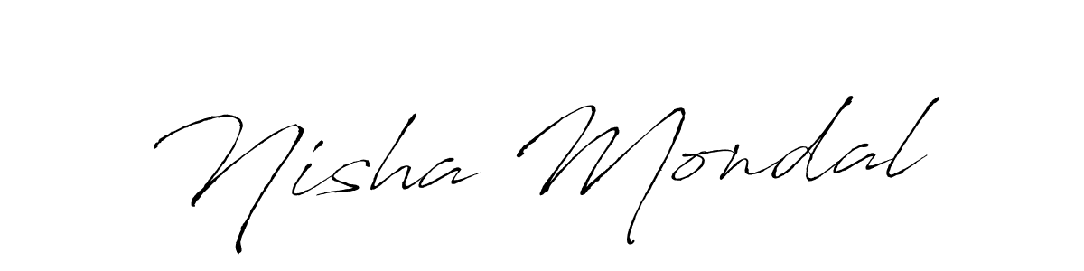 Also You can easily find your signature by using the search form. We will create Nisha Mondal name handwritten signature images for you free of cost using Antro_Vectra sign style. Nisha Mondal signature style 6 images and pictures png
