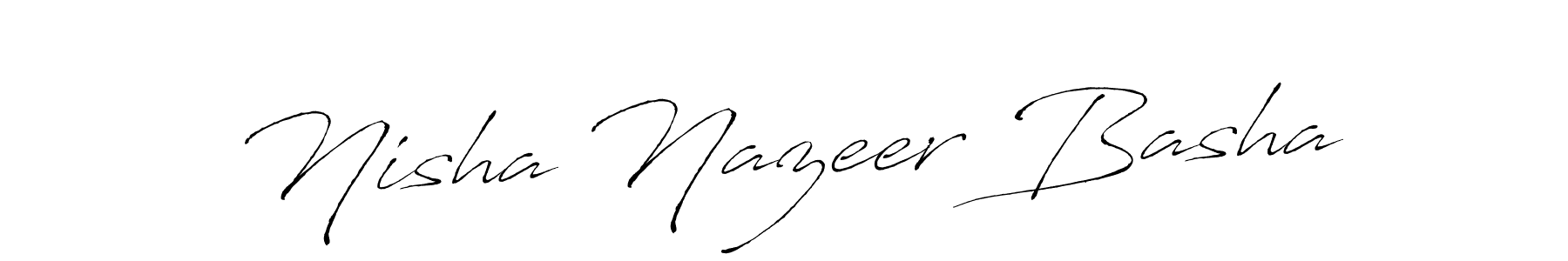 Nisha Nazeer Basha stylish signature style. Best Handwritten Sign (Antro_Vectra) for my name. Handwritten Signature Collection Ideas for my name Nisha Nazeer Basha. Nisha Nazeer Basha signature style 6 images and pictures png