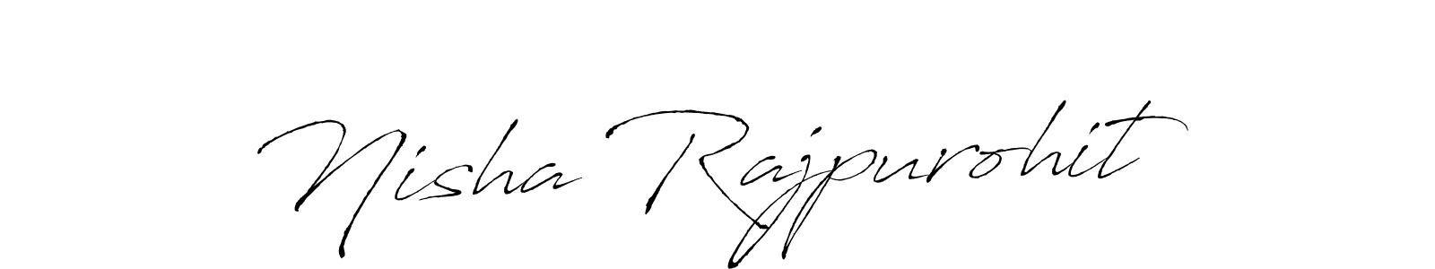 Nisha Rajpurohit stylish signature style. Best Handwritten Sign (Antro_Vectra) for my name. Handwritten Signature Collection Ideas for my name Nisha Rajpurohit. Nisha Rajpurohit signature style 6 images and pictures png