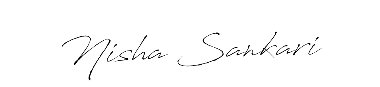 Design your own signature with our free online signature maker. With this signature software, you can create a handwritten (Antro_Vectra) signature for name Nisha Sankari. Nisha Sankari signature style 6 images and pictures png