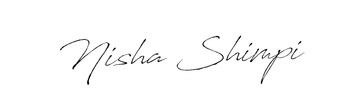 The best way (Antro_Vectra) to make a short signature is to pick only two or three words in your name. The name Nisha Shimpi include a total of six letters. For converting this name. Nisha Shimpi signature style 6 images and pictures png