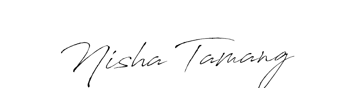 Nisha Tamang stylish signature style. Best Handwritten Sign (Antro_Vectra) for my name. Handwritten Signature Collection Ideas for my name Nisha Tamang. Nisha Tamang signature style 6 images and pictures png