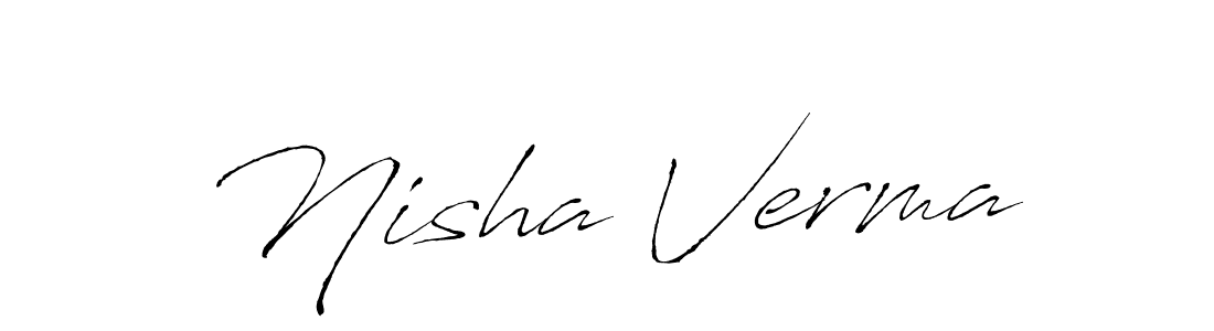 Design your own signature with our free online signature maker. With this signature software, you can create a handwritten (Antro_Vectra) signature for name Nisha Verma. Nisha Verma signature style 6 images and pictures png