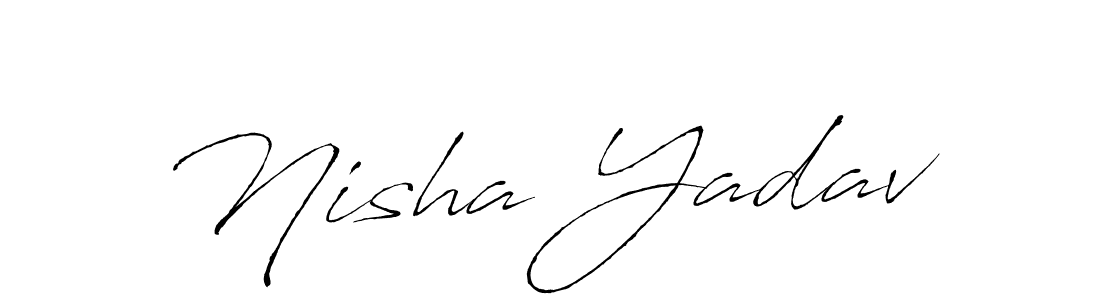 Make a beautiful signature design for name Nisha Yadav. With this signature (Antro_Vectra) style, you can create a handwritten signature for free. Nisha Yadav signature style 6 images and pictures png