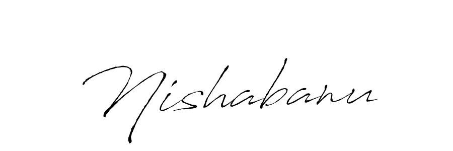 Make a beautiful signature design for name Nishabanu. With this signature (Antro_Vectra) style, you can create a handwritten signature for free. Nishabanu signature style 6 images and pictures png