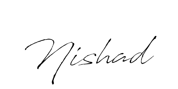 if you are searching for the best signature style for your name Nishad. so please give up your signature search. here we have designed multiple signature styles  using Antro_Vectra. Nishad signature style 6 images and pictures png