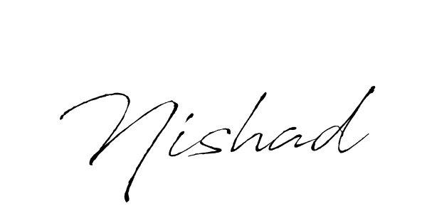 How to make Nishad signature? Antro_Vectra is a professional autograph style. Create handwritten signature for Nishad name. Nishad signature style 6 images and pictures png