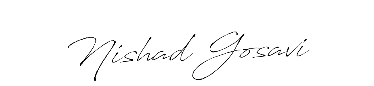 Make a beautiful signature design for name Nishad Gosavi. Use this online signature maker to create a handwritten signature for free. Nishad Gosavi signature style 6 images and pictures png