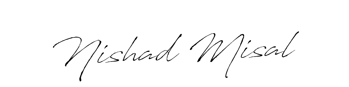 if you are searching for the best signature style for your name Nishad Misal. so please give up your signature search. here we have designed multiple signature styles  using Antro_Vectra. Nishad Misal signature style 6 images and pictures png