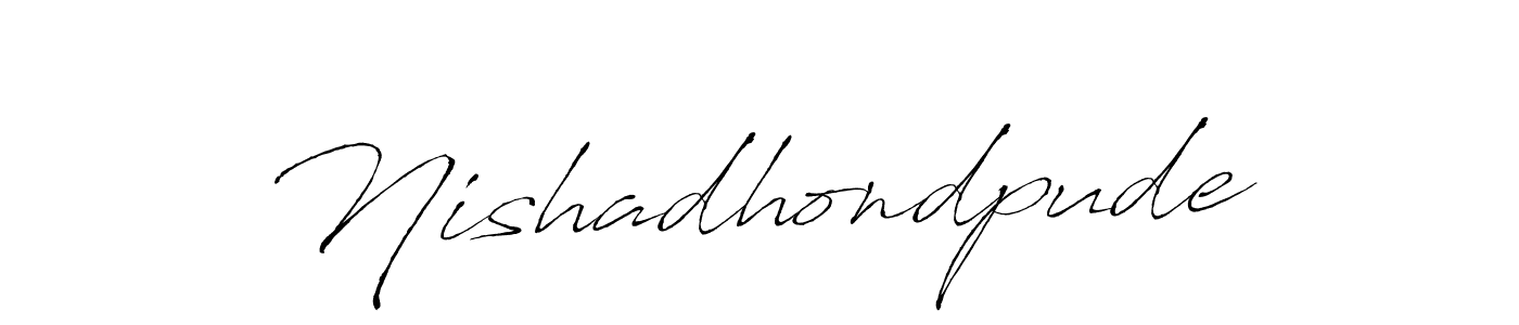Create a beautiful signature design for name Nishadhondpude. With this signature (Antro_Vectra) fonts, you can make a handwritten signature for free. Nishadhondpude signature style 6 images and pictures png
