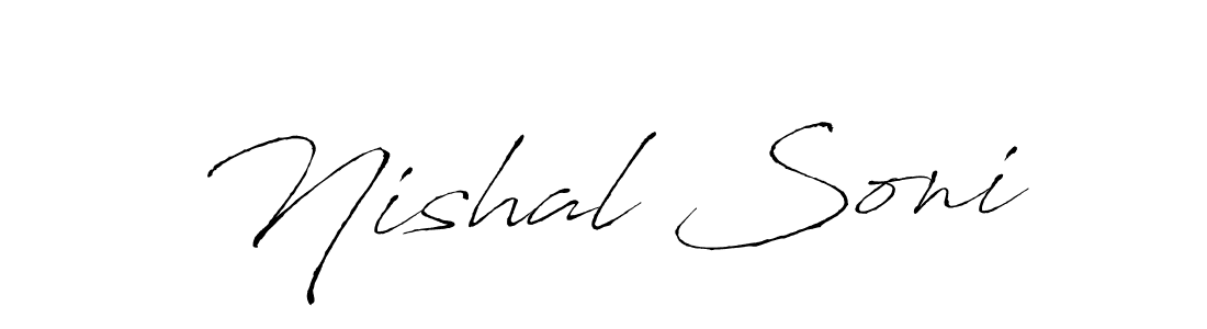 Create a beautiful signature design for name Nishal Soni. With this signature (Antro_Vectra) fonts, you can make a handwritten signature for free. Nishal Soni signature style 6 images and pictures png