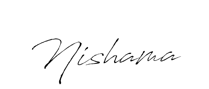 The best way (Antro_Vectra) to make a short signature is to pick only two or three words in your name. The name Nishama include a total of six letters. For converting this name. Nishama signature style 6 images and pictures png