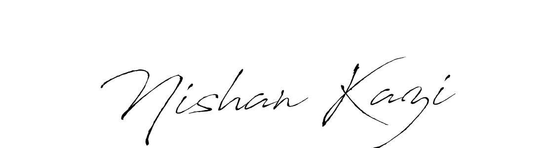 Create a beautiful signature design for name Nishan Kazi. With this signature (Antro_Vectra) fonts, you can make a handwritten signature for free. Nishan Kazi signature style 6 images and pictures png