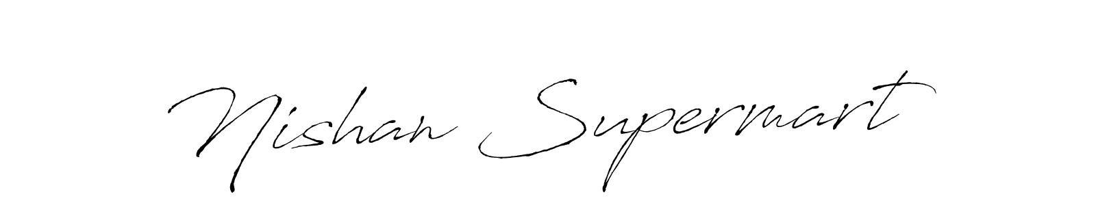 Make a beautiful signature design for name Nishan Supermart. With this signature (Antro_Vectra) style, you can create a handwritten signature for free. Nishan Supermart signature style 6 images and pictures png