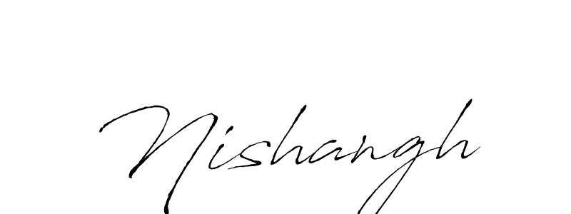 The best way (Antro_Vectra) to make a short signature is to pick only two or three words in your name. The name Nishangh include a total of six letters. For converting this name. Nishangh signature style 6 images and pictures png