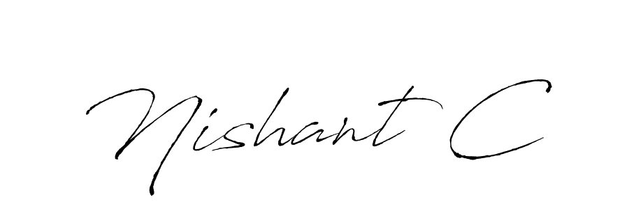 Make a beautiful signature design for name Nishant C. Use this online signature maker to create a handwritten signature for free. Nishant C signature style 6 images and pictures png