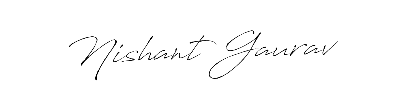 Design your own signature with our free online signature maker. With this signature software, you can create a handwritten (Antro_Vectra) signature for name Nishant Gaurav. Nishant Gaurav signature style 6 images and pictures png