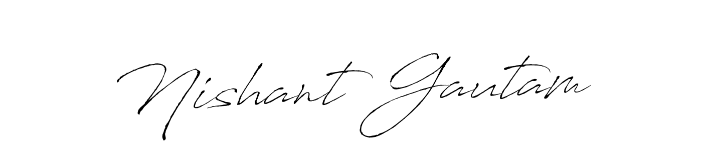 Create a beautiful signature design for name Nishant Gautam. With this signature (Antro_Vectra) fonts, you can make a handwritten signature for free. Nishant Gautam signature style 6 images and pictures png