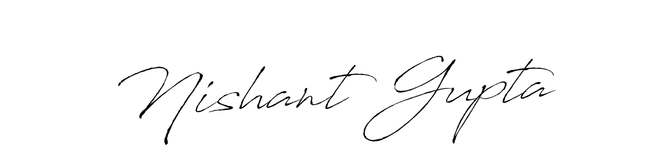Make a beautiful signature design for name Nishant Gupta. With this signature (Antro_Vectra) style, you can create a handwritten signature for free. Nishant Gupta signature style 6 images and pictures png