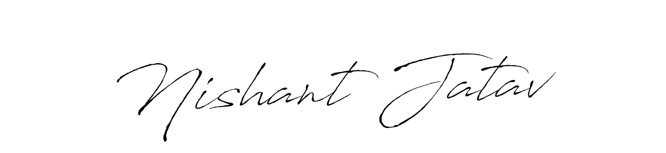 Make a beautiful signature design for name Nishant Jatav. With this signature (Antro_Vectra) style, you can create a handwritten signature for free. Nishant Jatav signature style 6 images and pictures png