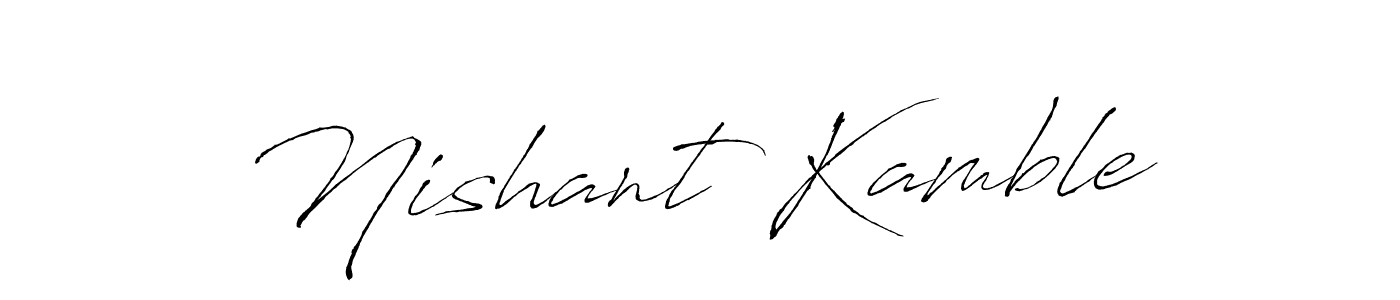 Nishant Kamble stylish signature style. Best Handwritten Sign (Antro_Vectra) for my name. Handwritten Signature Collection Ideas for my name Nishant Kamble. Nishant Kamble signature style 6 images and pictures png