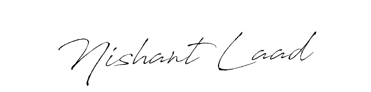 Nishant Laad stylish signature style. Best Handwritten Sign (Antro_Vectra) for my name. Handwritten Signature Collection Ideas for my name Nishant Laad. Nishant Laad signature style 6 images and pictures png